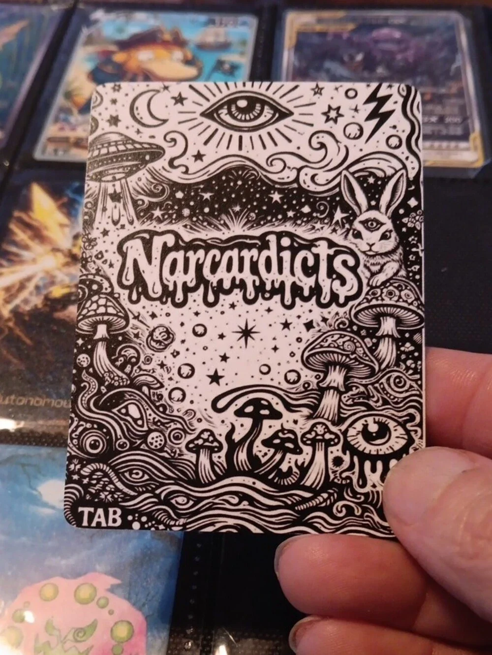 Tiny Girvling Illustration Card — Brown & Pink Fantasy Art